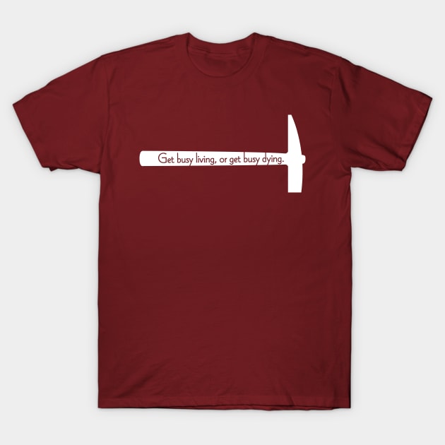 Shawshank Redemption - Hammer w/Quote - White T-Shirt by Forgotten Flicks